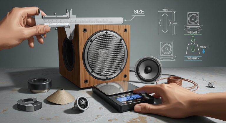 Methods for controlling the size and weight of custom speakers