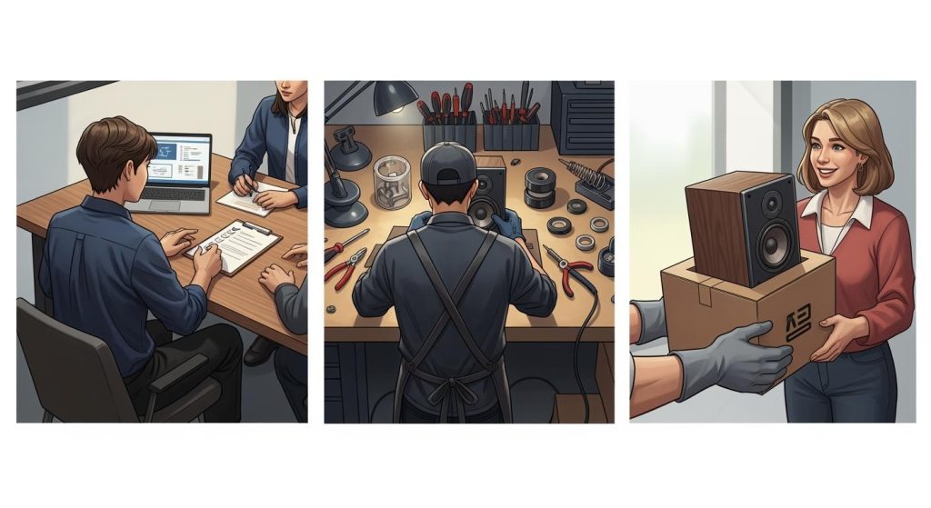 The speaker service process from consultation to delivery