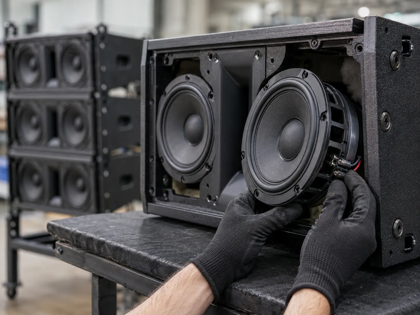 Custom Midrange Speaker for a Compact Line Array Cabinet